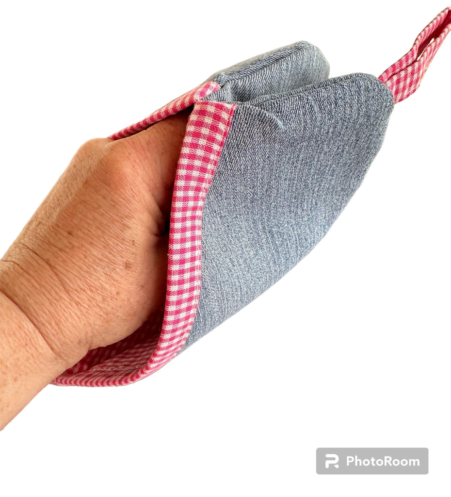 Jeans-Topflappen-Set: Ein Herz für Köche!